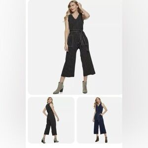 Nine West W Jumper Blk/White stripes L belt/gaucho style